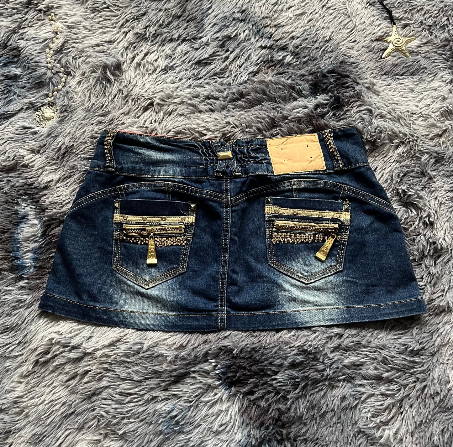 Y2k mini skirt jean~size M