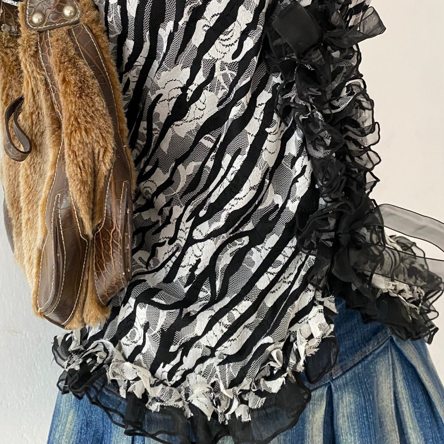 Gothic animal print blouse