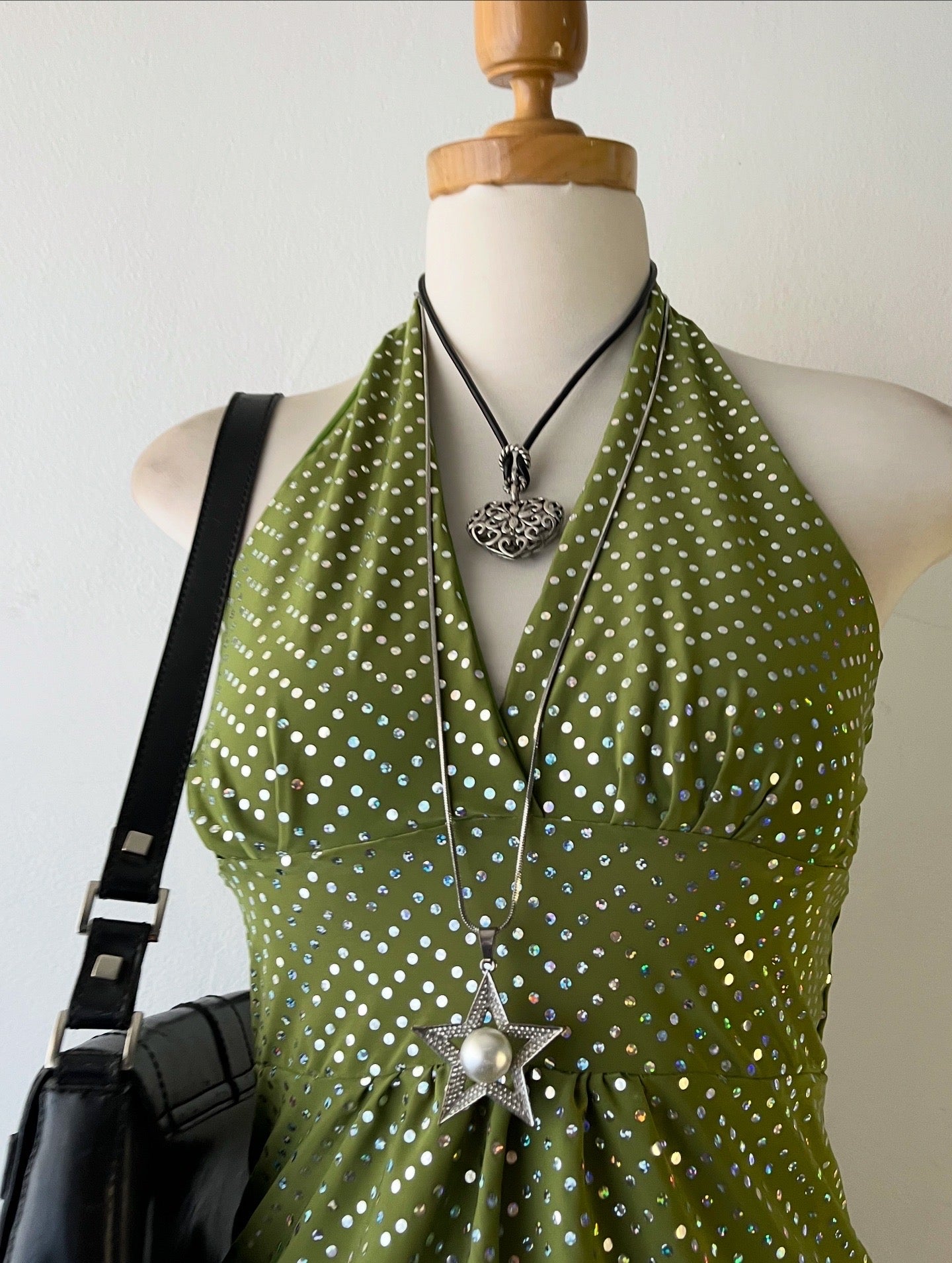 Halter polka dots top