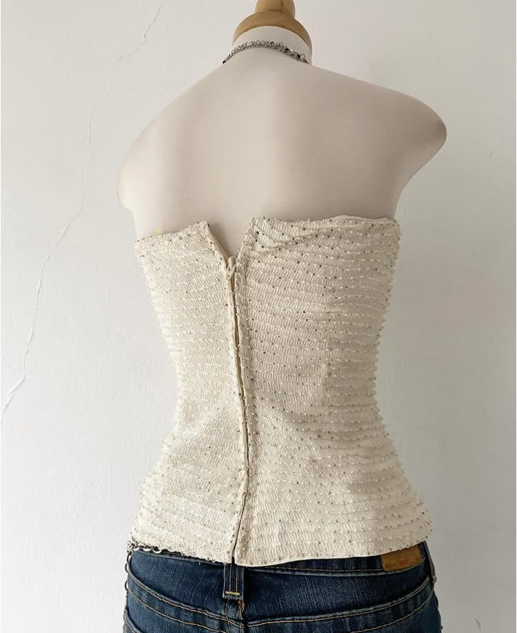 Corset with embroidery-size S