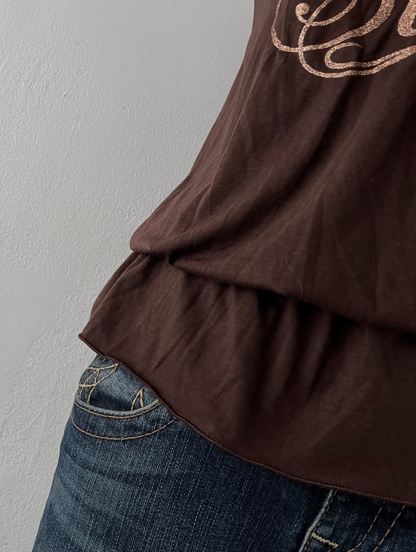 Y2k iconic brown top