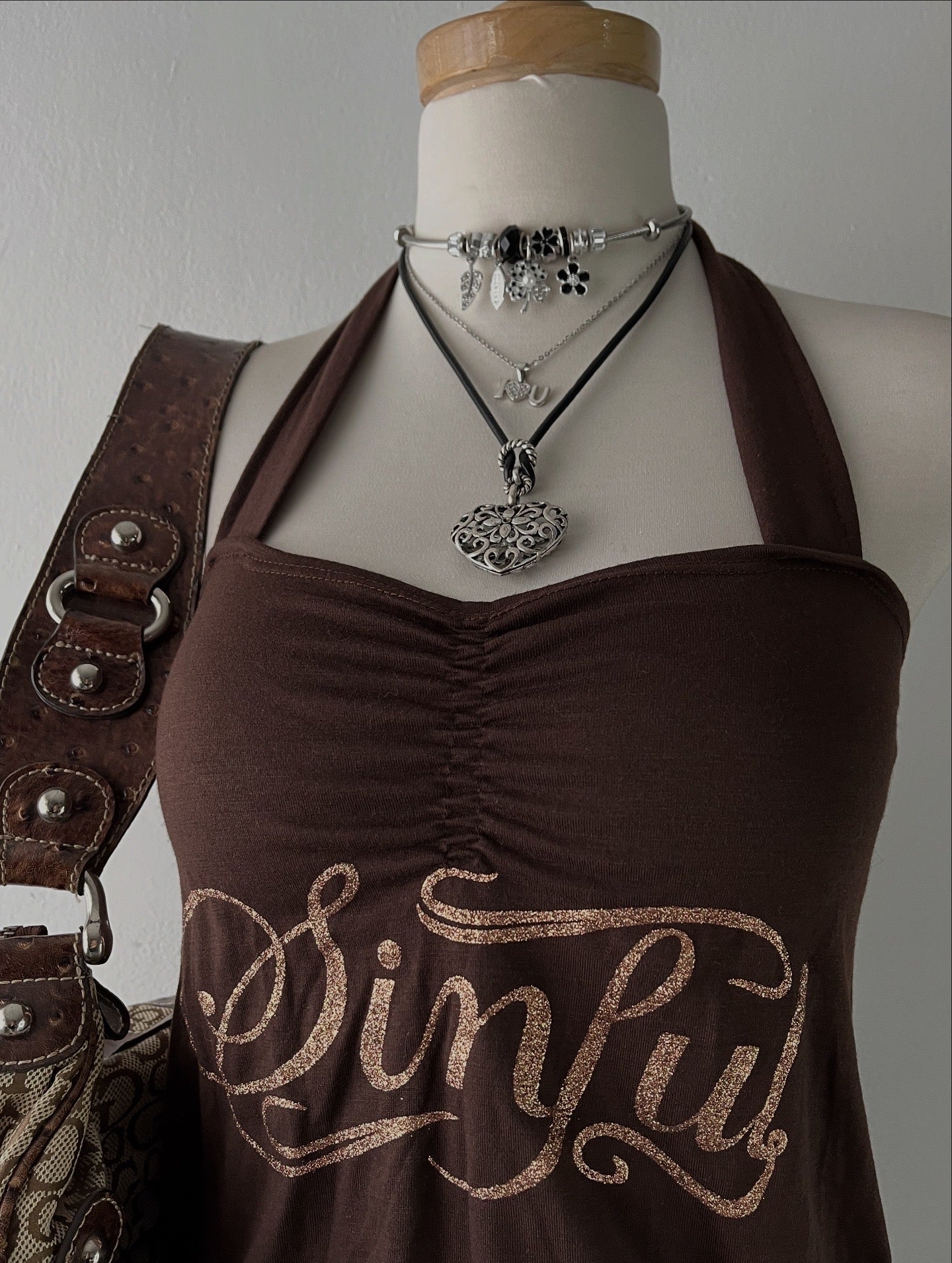 Y2k iconic brown top