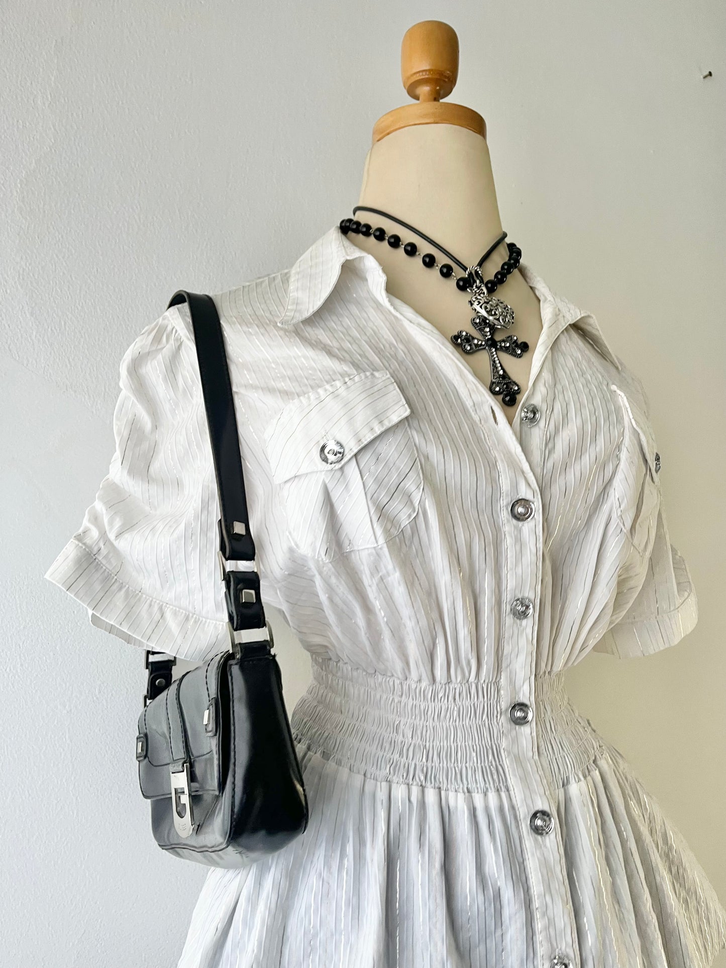 White blouse with pockets