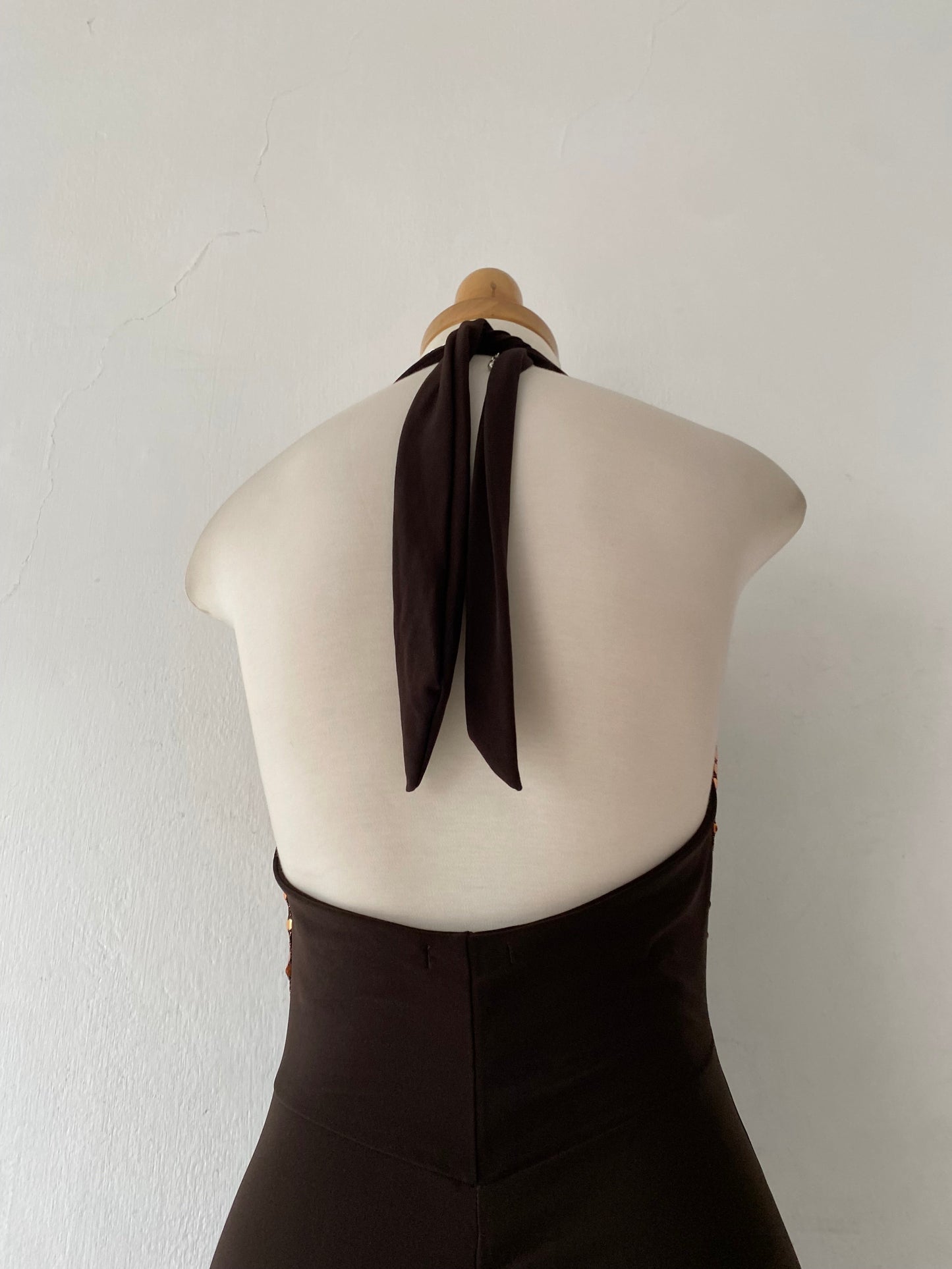 Brown mini dress