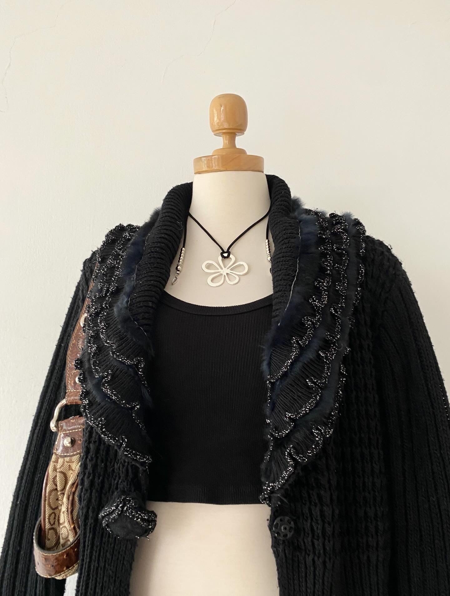 Long wool cardigan
