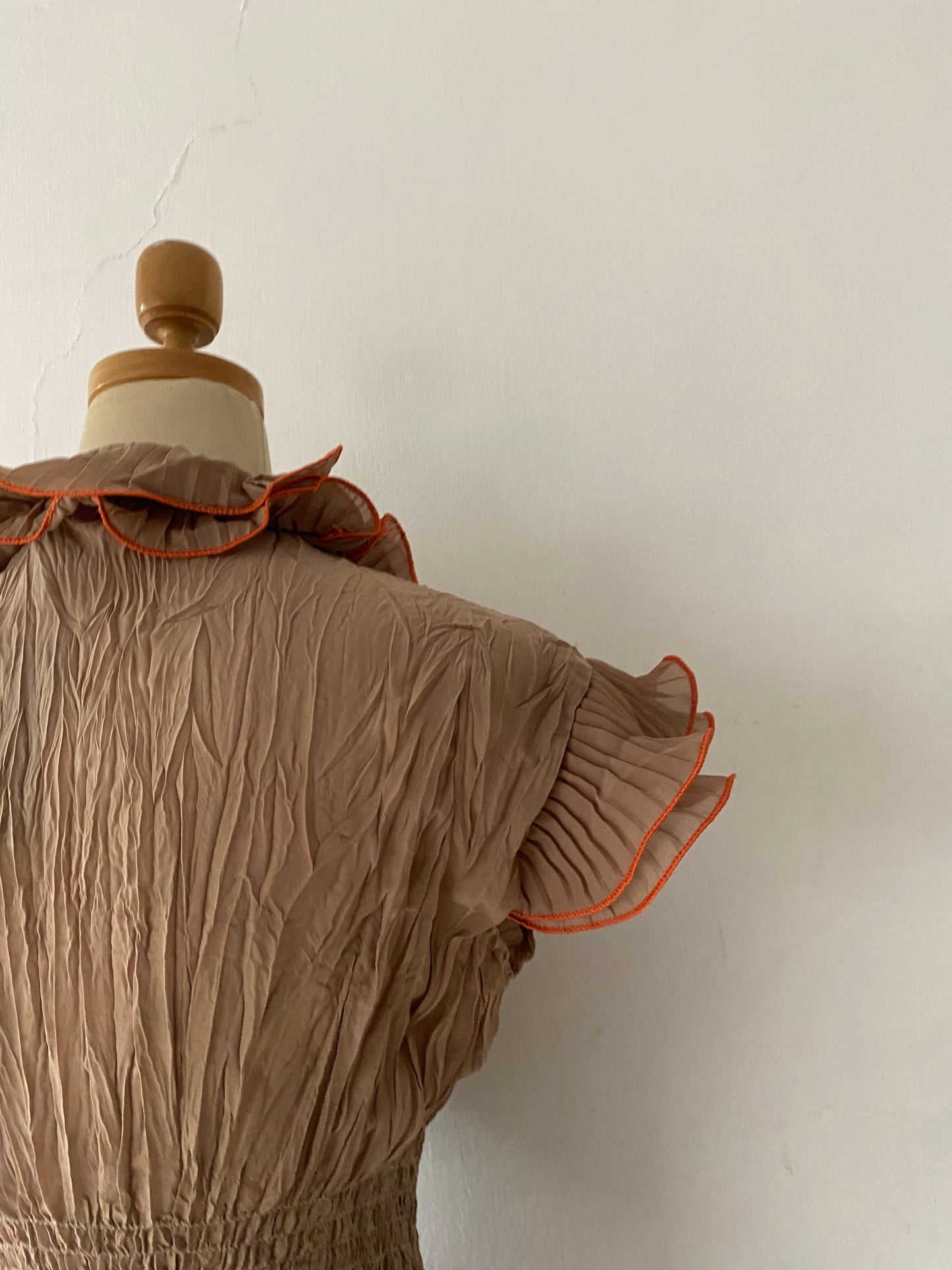 Coquette beige blouse