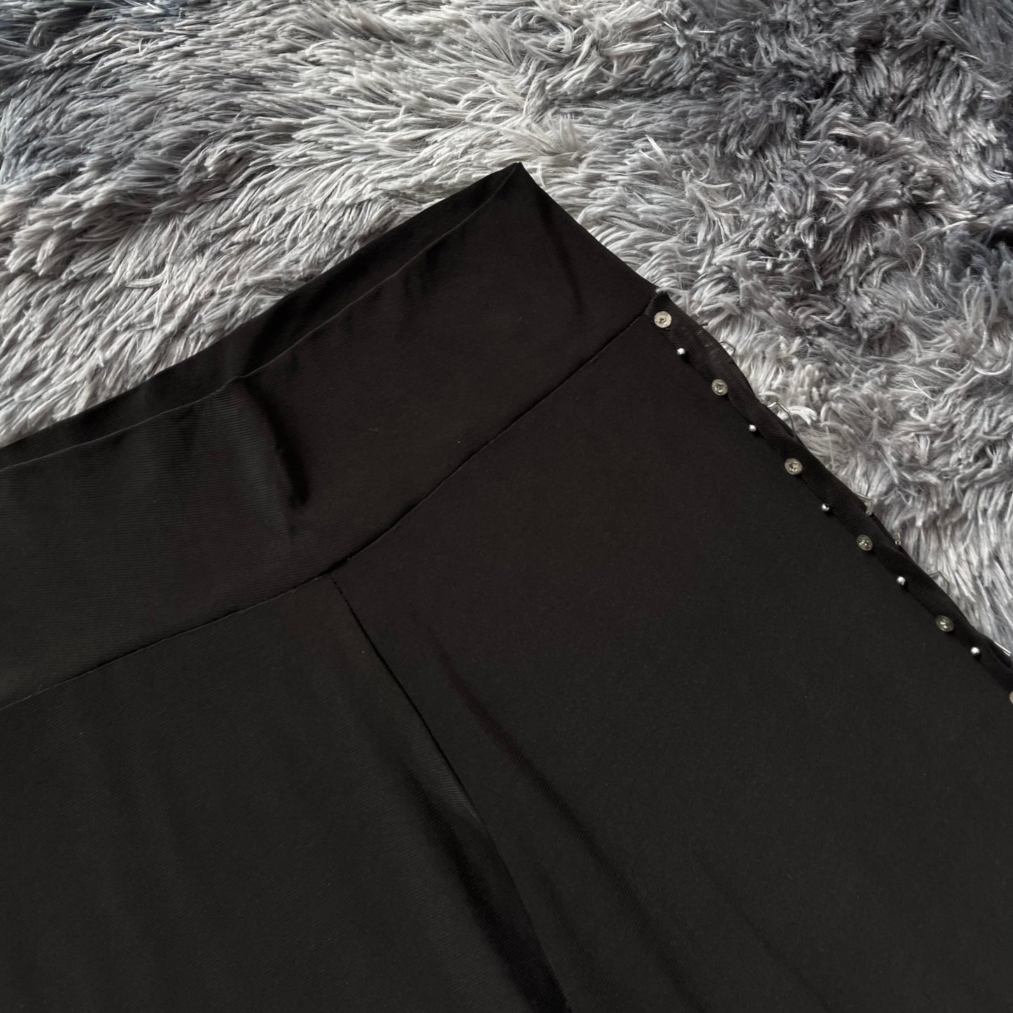 Black flared pants with sequins-size M