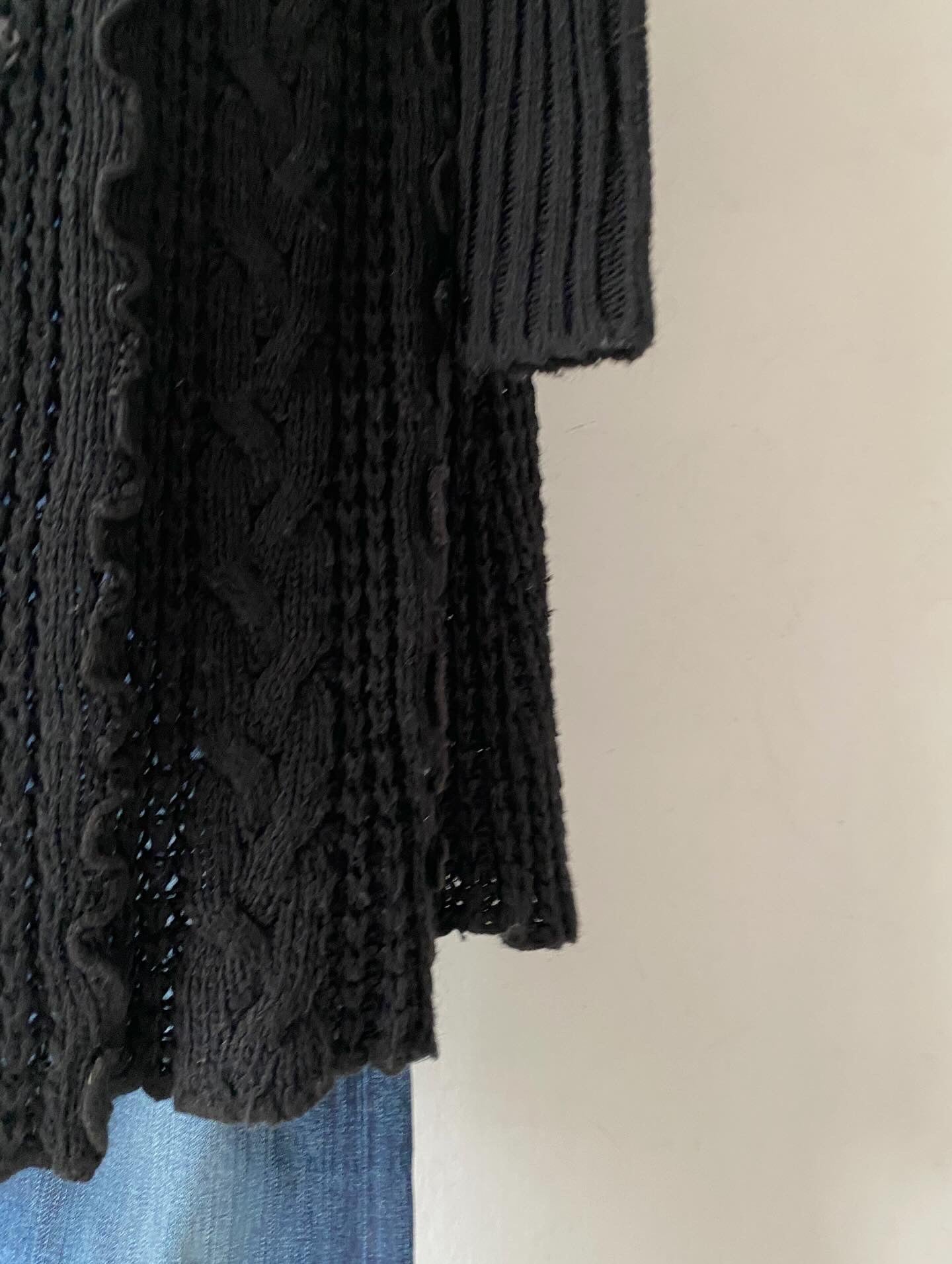 Long wool cardigan