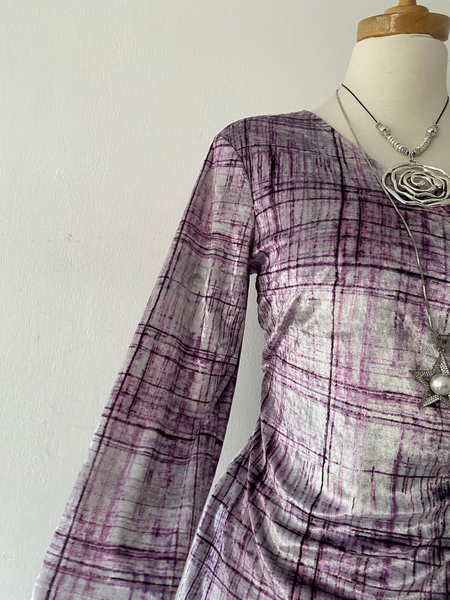 Velvet wrap top