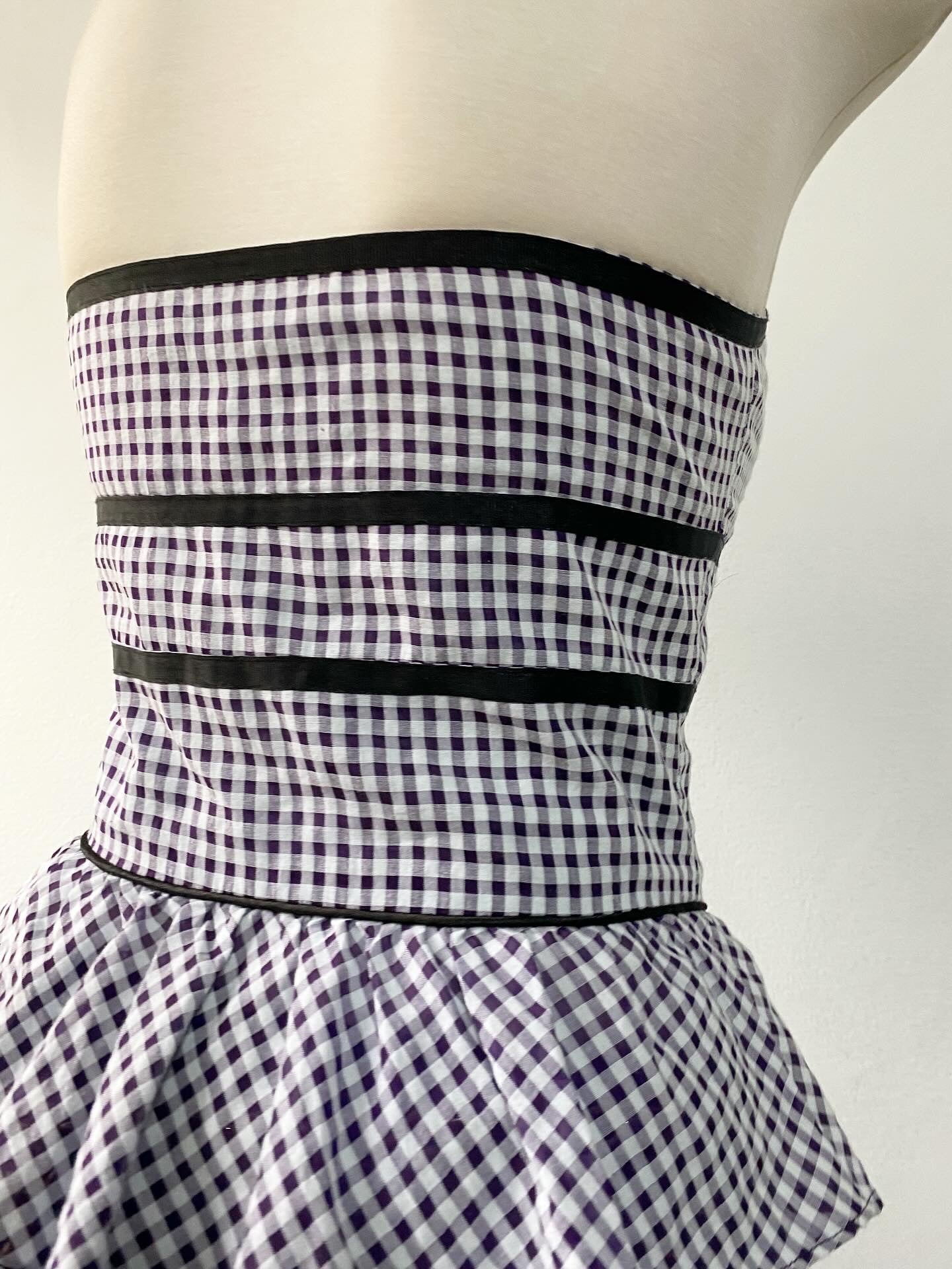 Plaid corset top