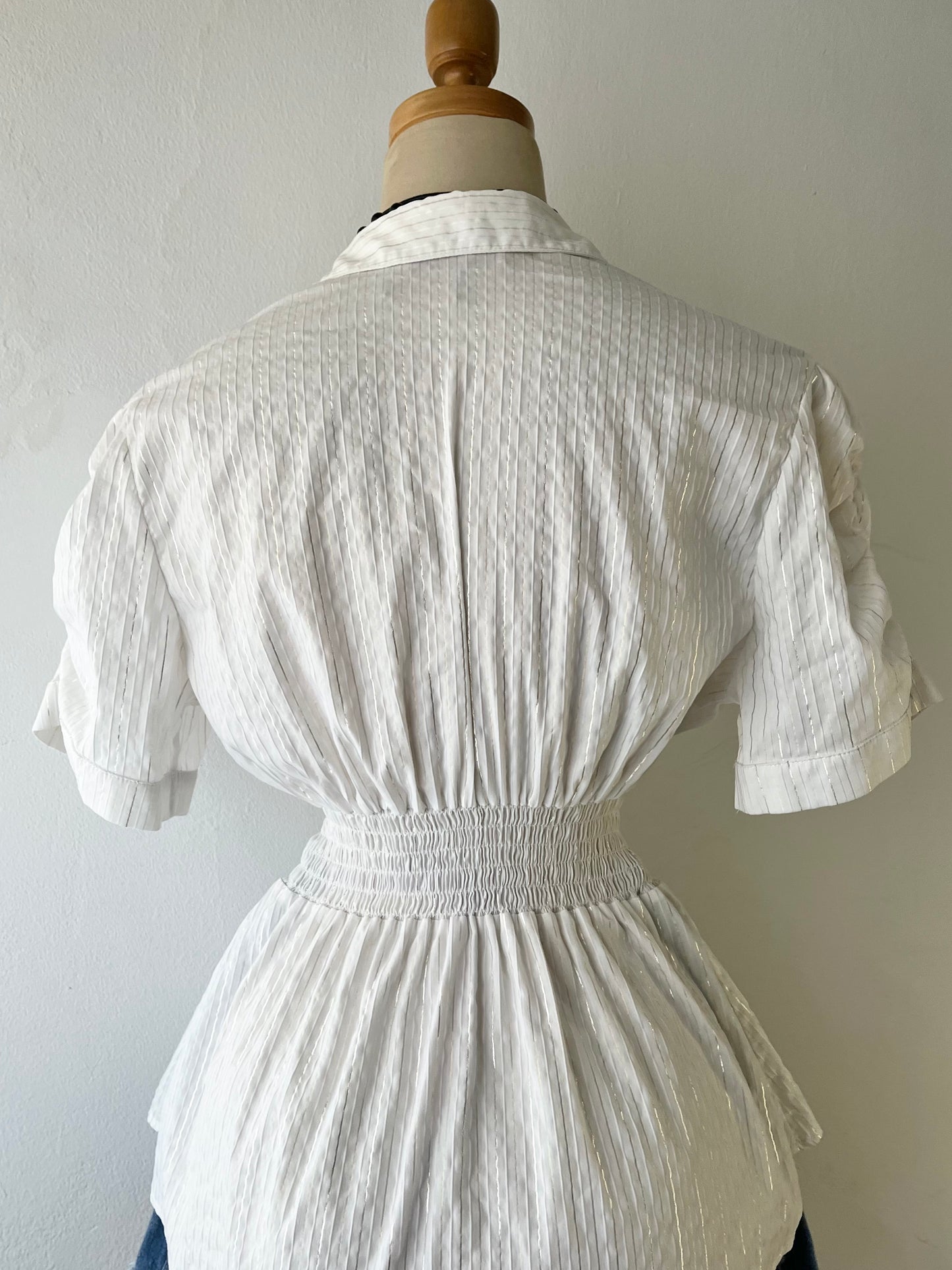 White blouse with pockets