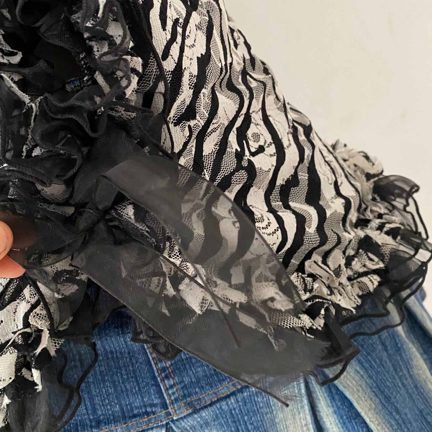 Gothic animal print blouse