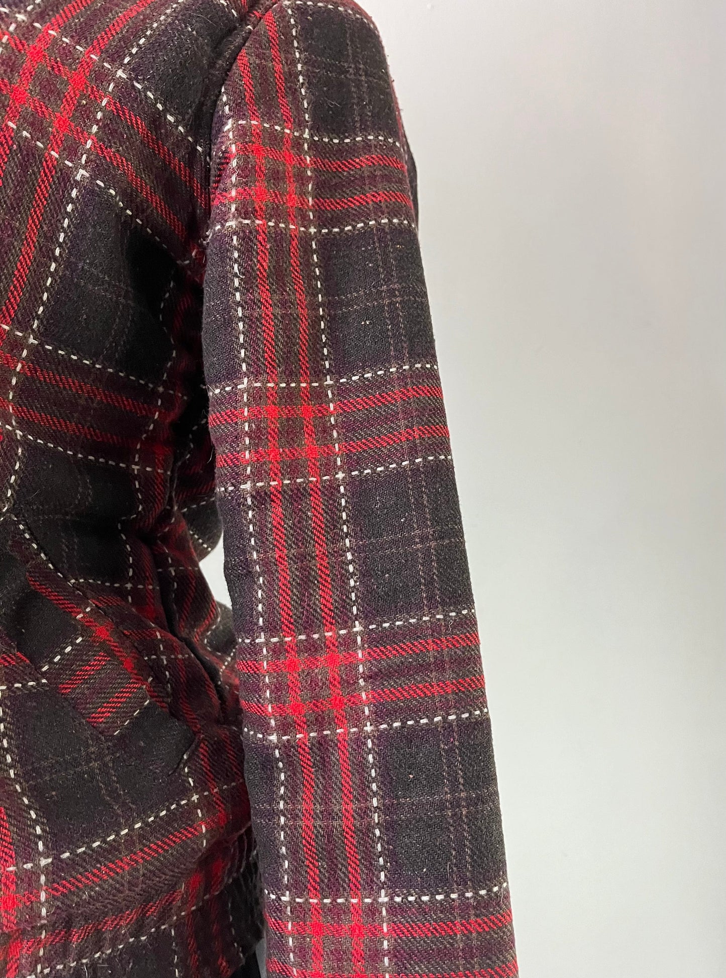 Checked jacket with warm inner lining and hood