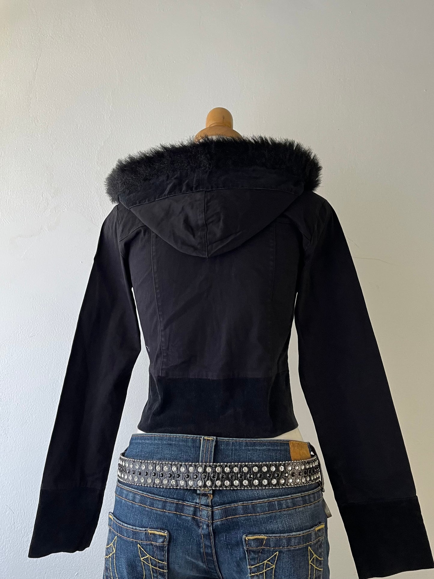 Waist jacket with hood