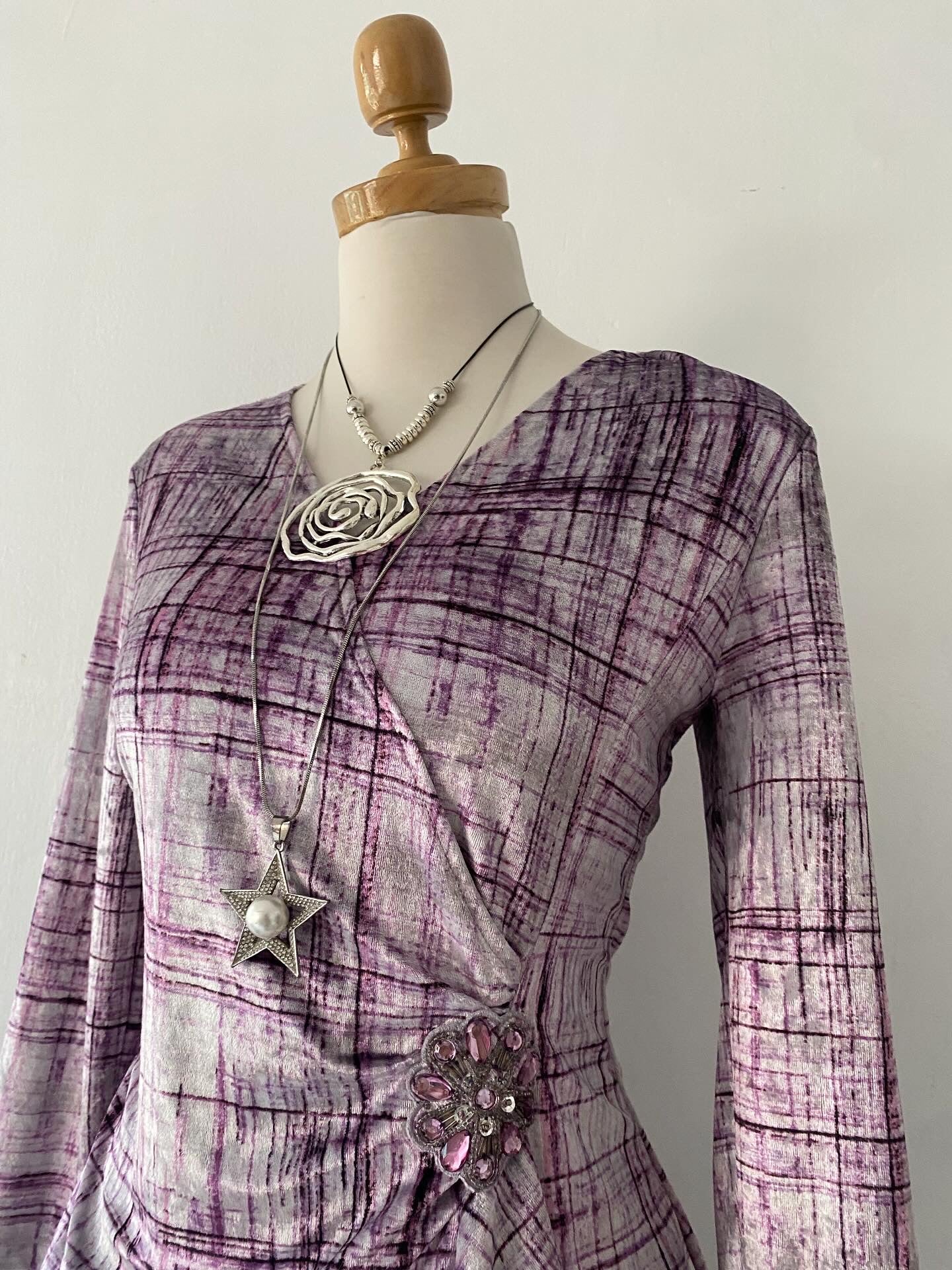 Velvet wrap top