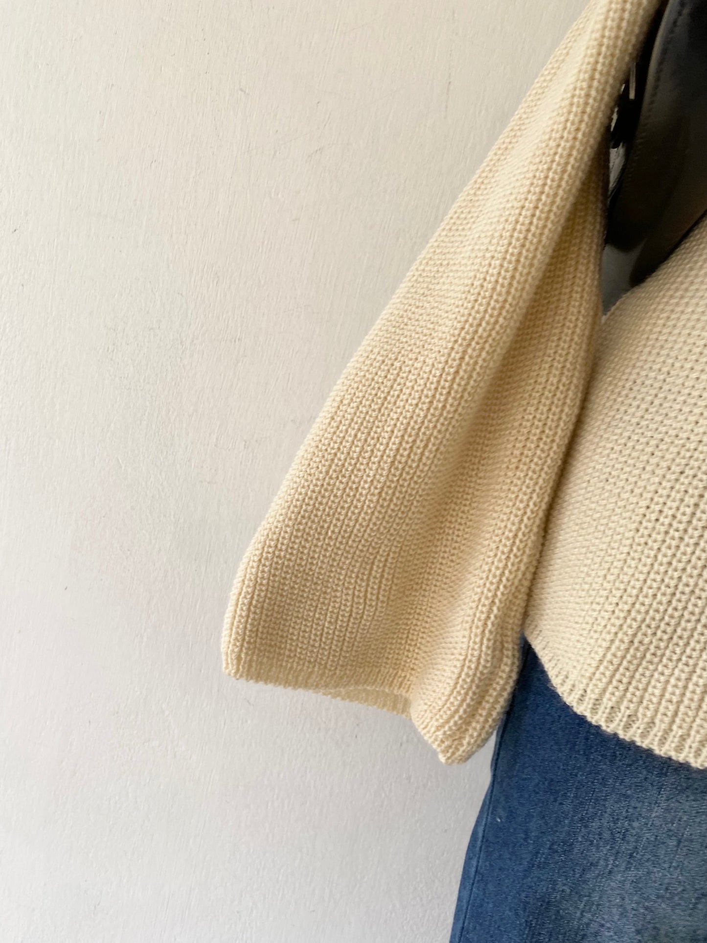 Off shoulder sweater with flared sleeves