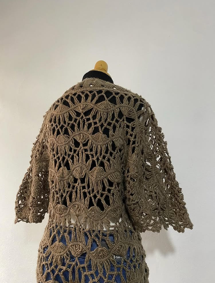 Knitted long sweater