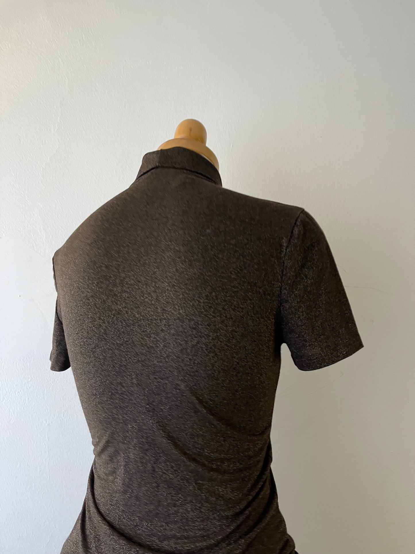 Iridescent high-neck top