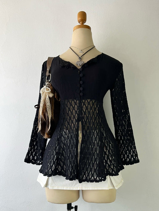 Knitted black top