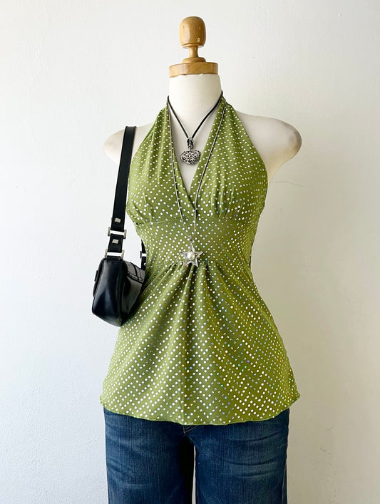 Halter polka dots top
