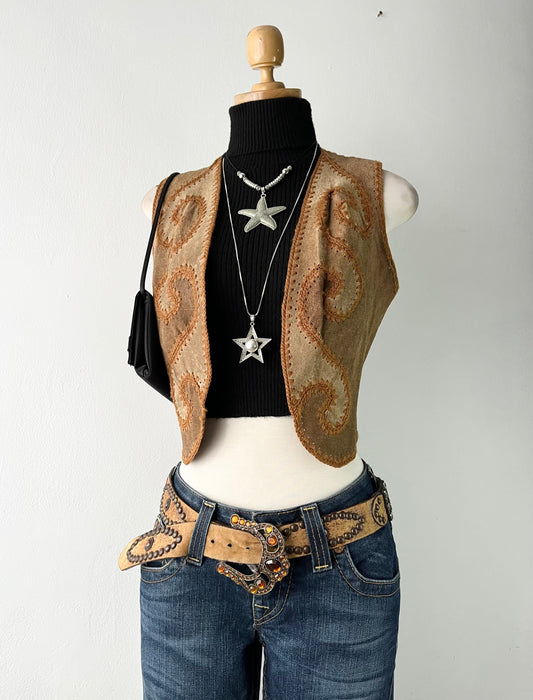 Vintage leather vest