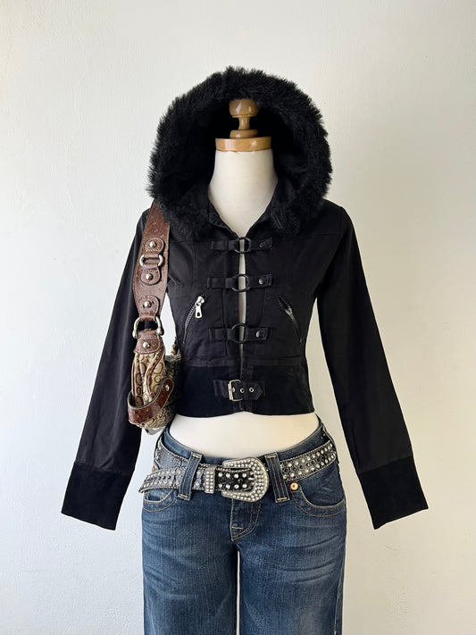 Waist jacket with hood